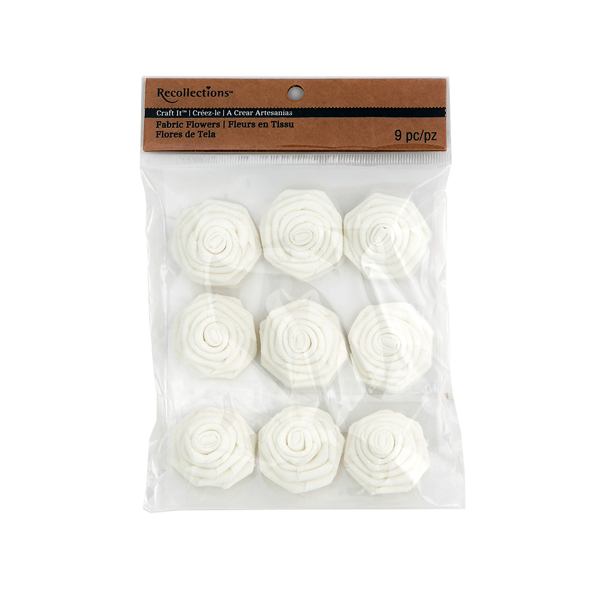 Recollections™ Craft It™ Fabric Flowers, White